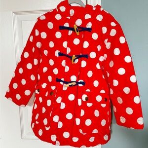 Mini Boden Red Polka Dot Kids Jacket